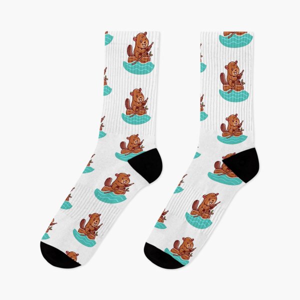 Item preview, Cute Beaver Paddling on Log designed and sold by Christi W 	 Witherspoon.