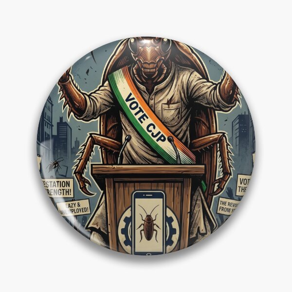 Item preview, Cockroach Janta Party Manifesto T-Shirt | Indian Political Satire Streetwear designed and sold by Prism-Bubble.