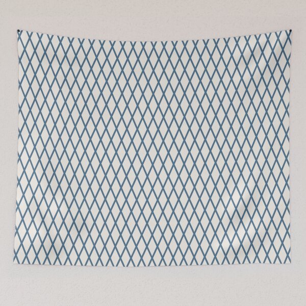 Item preview, Cream And Blue Lattice Pattern designed and sold by pattern-archive.