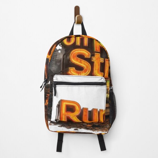 Item preview, Running on Pure Stress – Fiery Cyberpunk Apocalypse Sticker Design designed and sold by THAMIM REALITY 2.0.