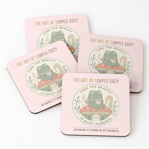Item preview, Minimalist Frog Drinking Tea Inspirational Design for Calm Mindfulness Lifestyle designed and sold by Im-Ara.