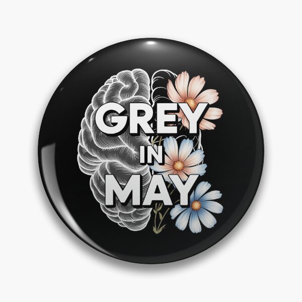 Item preview, Grey in May Brain Tumor Awareness Grey Ribbon Brain Cancer Survivor designed and sold by SapfireStuArt.