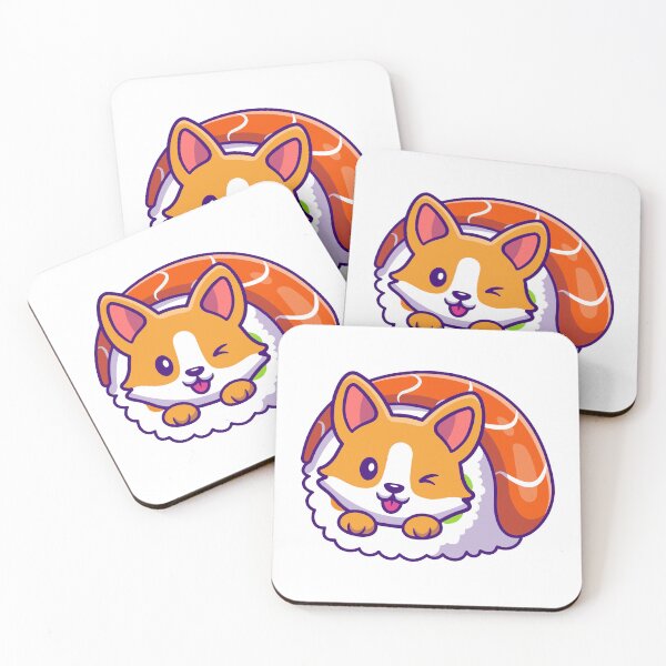 Item preview, Cute Corgi Salmon Sushi Roll Kawaii Anime Dog designed and sold by Christi W 	 Witherspoon.