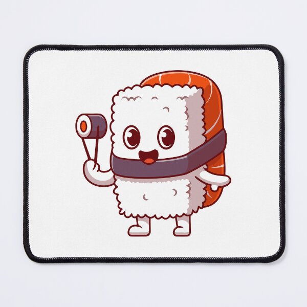 Item preview, Happy Nigiri Sushi Character Holding Maki Chopsticks designed and sold by Christi W Witherspoon.