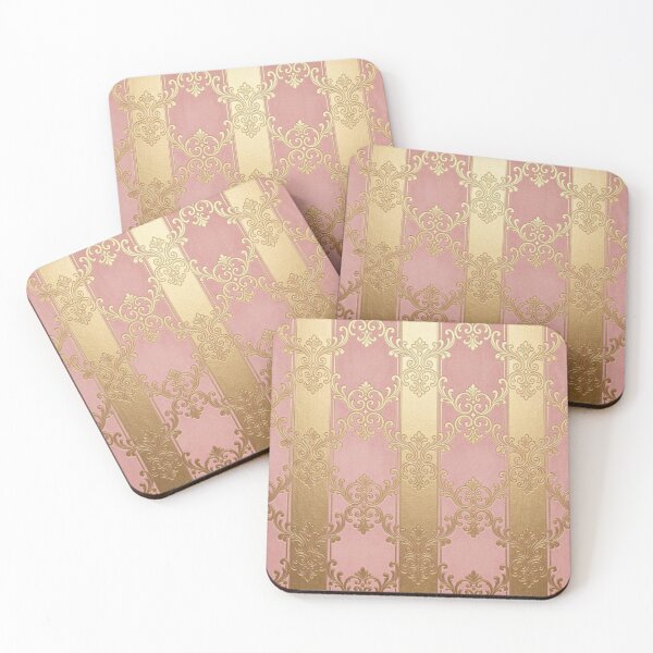 Item preview, Matte Pink Ombre & Shimmer Gold Striped Baroque designed and sold by DesignsByPrnces.