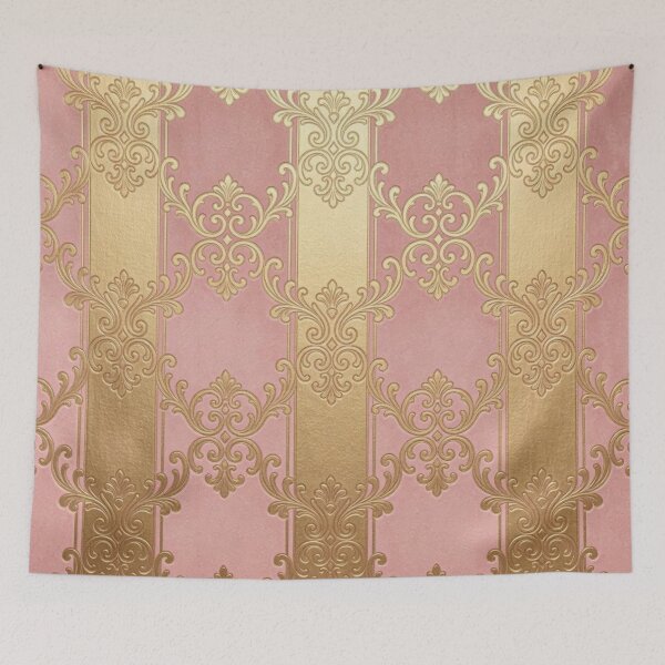 Item preview, Matte Pink Ombre & Shimmer Gold Striped Baroque designed and sold by DesignsByPrnces.
