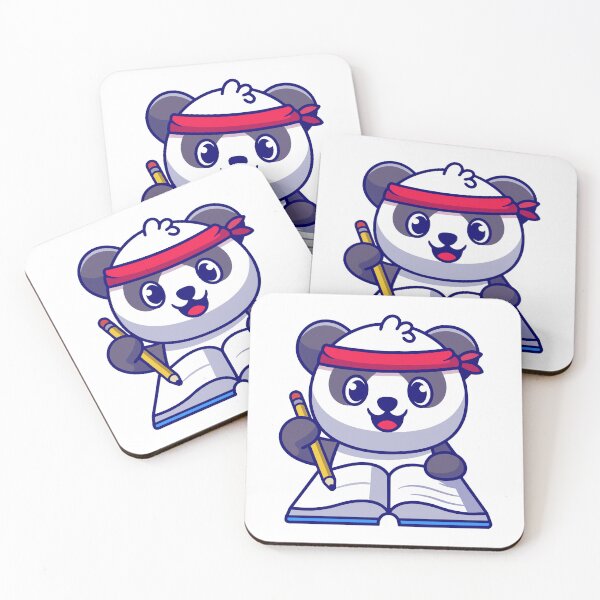 Item preview, Cute Panda Ninja Studying Writing Book With Pencil designed and sold by Christi W 	 Witherspoon.