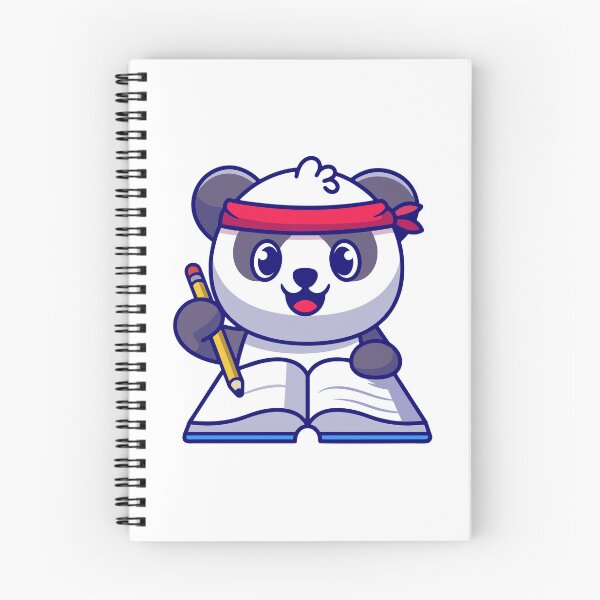 Item preview, Cute Panda Ninja Studying Writing Book With Pencil designed and sold by Christi W 	 Witherspoon.