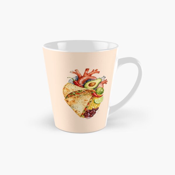 Item preview, Watercolor Mexican Food Anatomical Heart | Taco & Chili Anatomy Art designed and sold by MariPon.