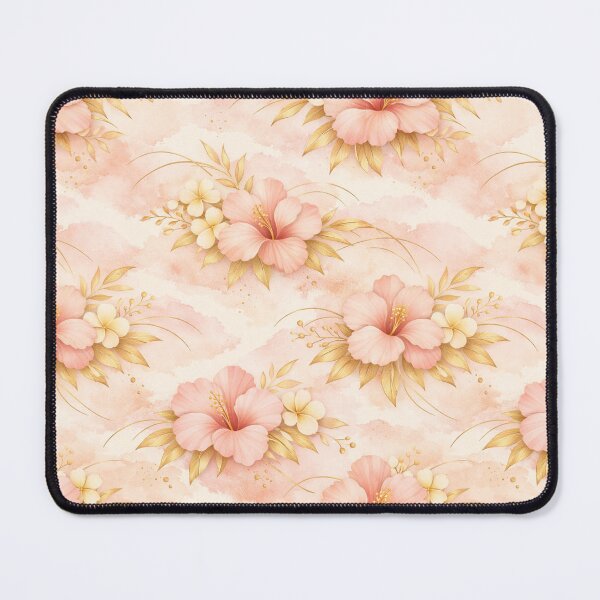 Item preview, Elegant Tropical Flowers with Gold Leaves Watercolor Design designed and sold by Ve & Co.