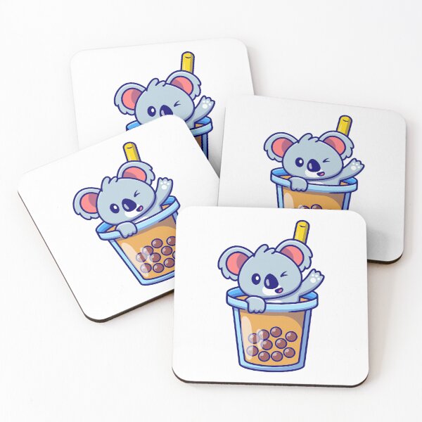 Item preview, Cute Koala Bear Drinking Boba Milk Bubble Tea designed and sold by Christi W 	 Witherspoon.