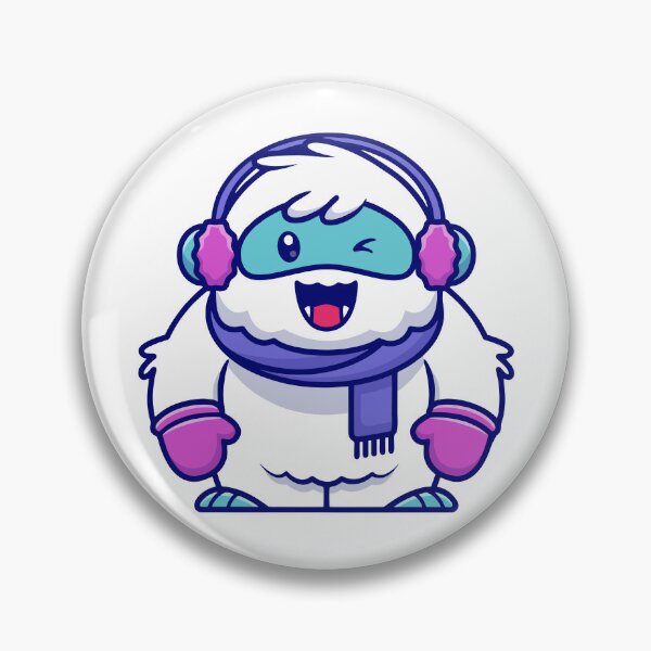 Item preview, Cute Winter Yeti Abominable Snowman With Earmuffs designed and sold by Christi W 	 Witherspoon.
