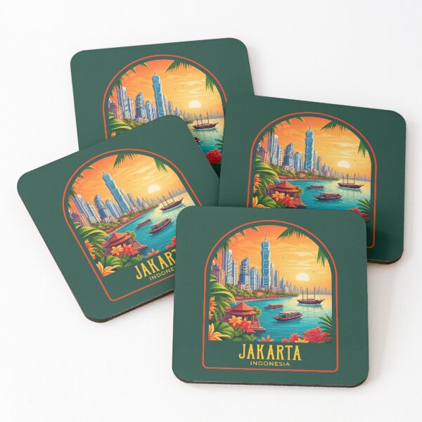 Item preview, Jakarta Vintage Travel Illustration designed and sold by HomeLivingCo.