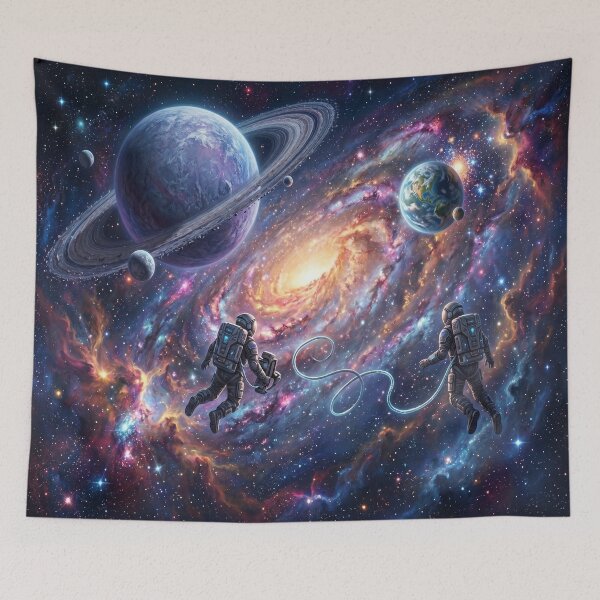 Item preview, Deep Space Cosmic Journey Floating Astronauts designed and sold by Quiet life.