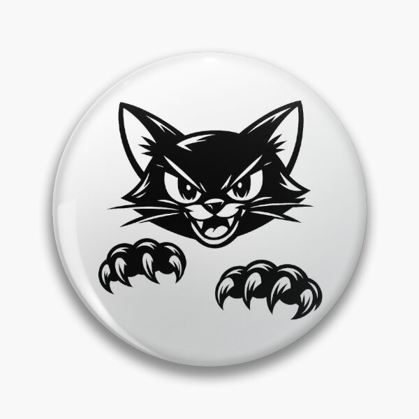 Item preview, Angry Black Cat Claws - Edgy Tribal Halloween Kitten Vector designed and sold by myforestfog.