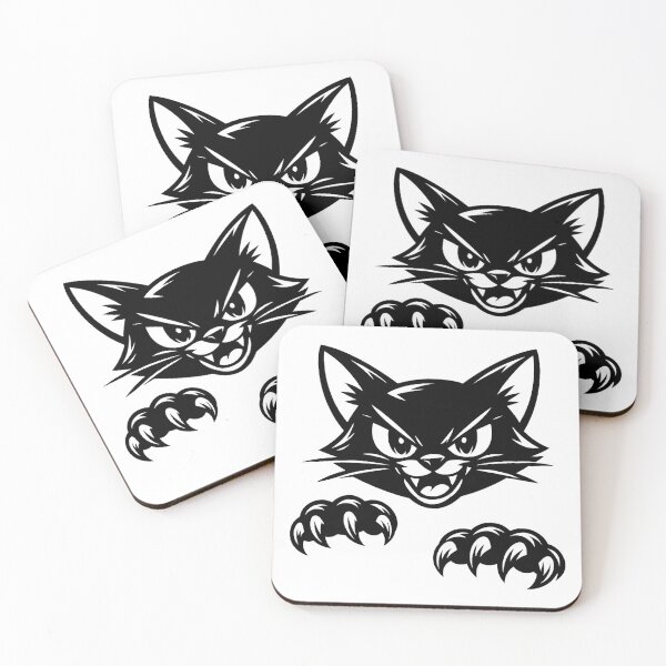 Item preview, Angry Black Cat Claws - Edgy Tribal Halloween Kitten Vector designed and sold by myforestfog.