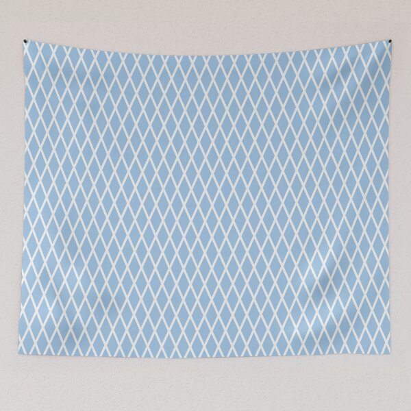 Item preview, Baby Blue And White Lattice Pattern designed and sold by pattern-archive.