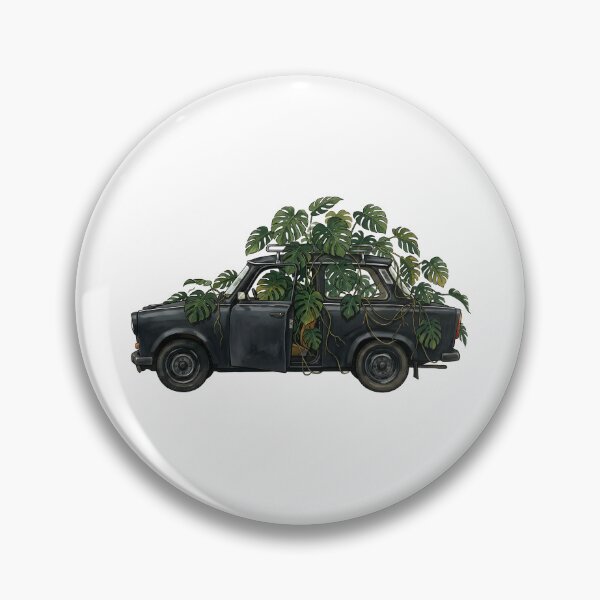 Item preview, Vintage East German Compact with Monstera — Black Art Print designed and sold by WildRelicsArt.