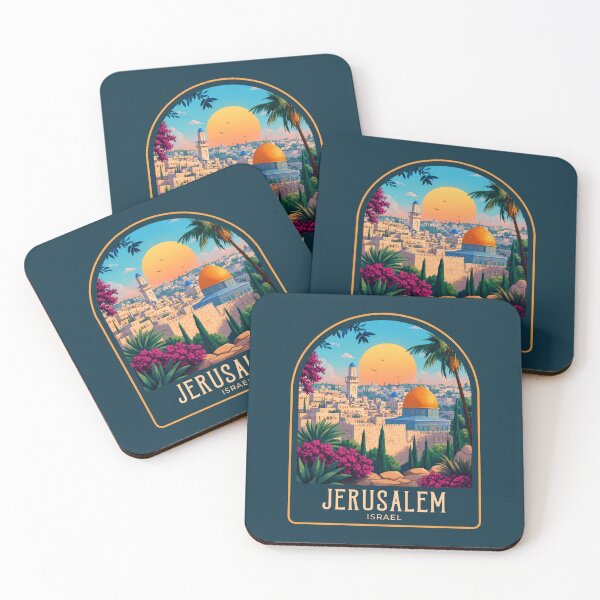 Item preview, Jerusalem Vintage Travel Illustration designed and sold by HomeLivingCo.