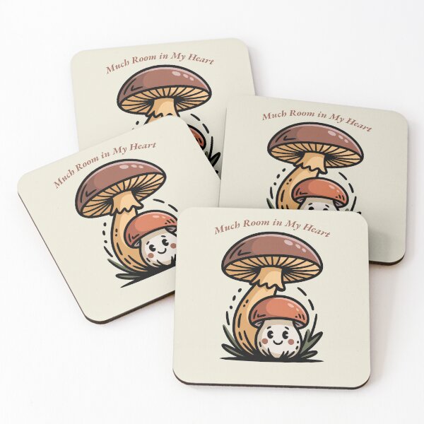 Item preview, Much Room In My Heart Cute Vintage Mushroom Art designed and sold by AlexandraSand.