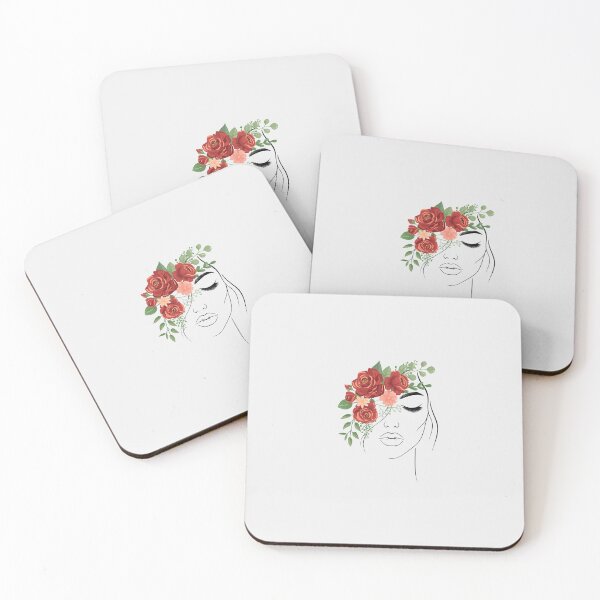 Item preview, Rose Woman Minimalist Line Art designed and sold by MadeByMira.