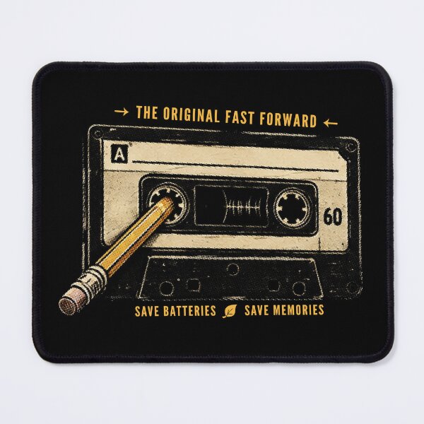 Item preview, Pencil Rewind Cassette Tape – Save Batteries Save Memories (dark) designed and sold by sandoor.