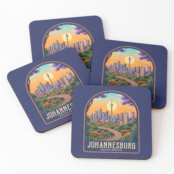 Item preview, Johannesburg Vintage Travel Illustration designed and sold by HomeLivingCo.
