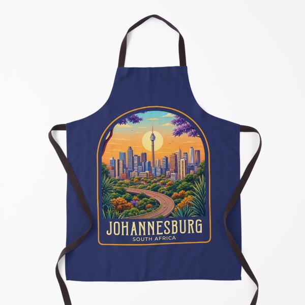 Item preview, Johannesburg Vintage Travel Illustration designed and sold by HomeLivingCo.
