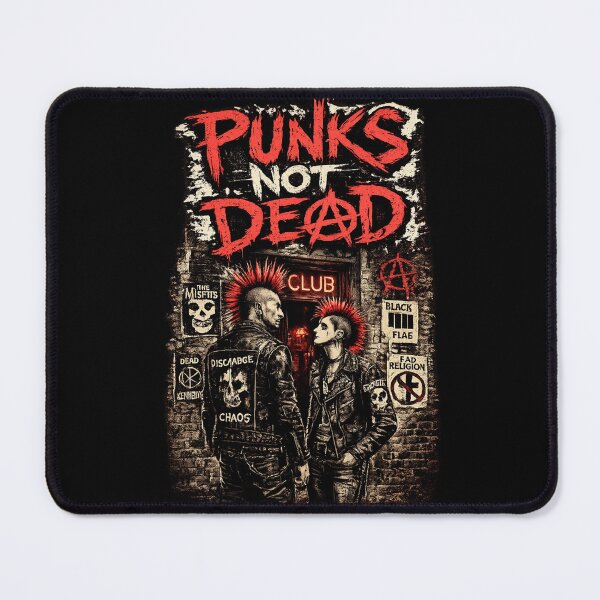 Item preview, Punks Not Dead Club – Hardcore Street Punk Mohawk Graphic Tee designed and sold by ThreadTheory976.