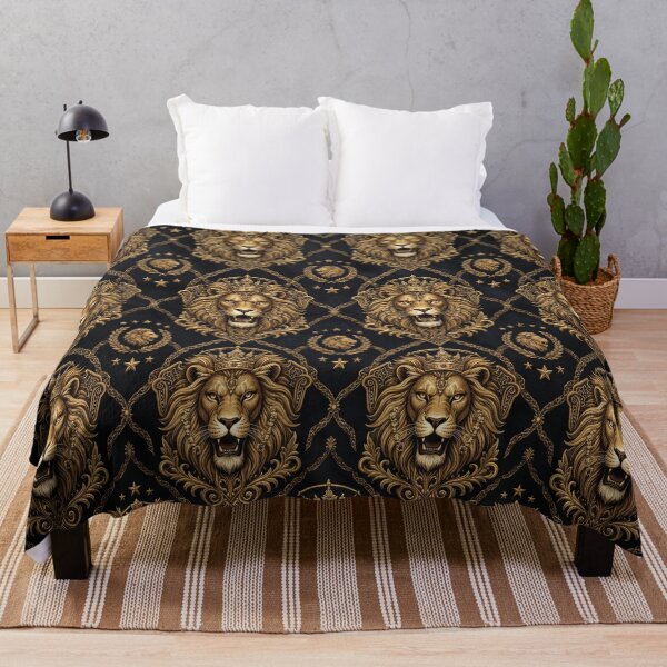 Item preview, Luxury Golden Lion King Royal Damask Pattern designed and sold by Natural life.