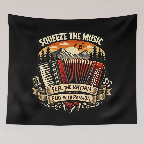 Item preview, Squeeze The Music - Accordion Player Vintage Sunset  designed and sold by SidTastic .