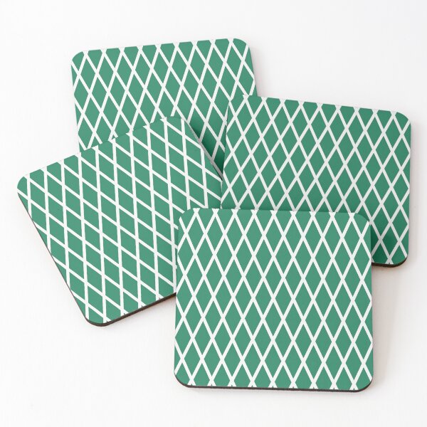 Item preview, Green And White Lattice Pattern designed and sold by pattern-archive.