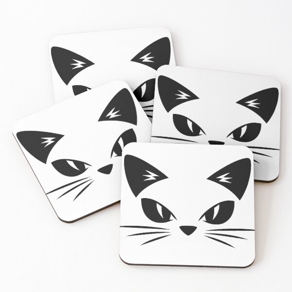 Item preview, Minimalist Mysterious Cat - Sharp Eyes and Whiskers Silhouette Art designed and sold by myforestfog.