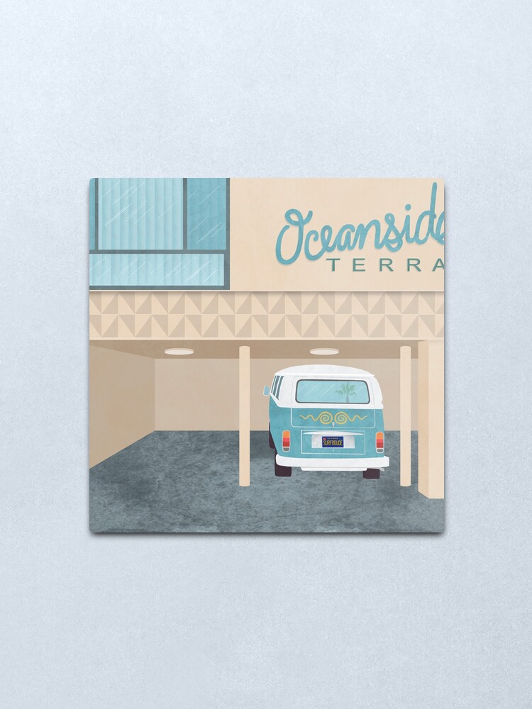 Alternate view of Oceanside Terrace Artwork Metal Print