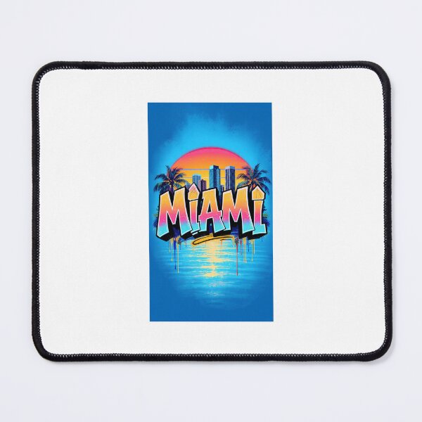 Item preview, *Miami Ocean Blue Graffiti - Downtown Skyline Street Art* designed and sold by Petringo.