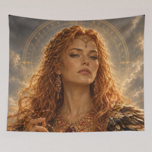 Item preview, Freyja: Brísingamen | Norse Goddess Fantasy Art Print designed and sold by TheOuroborean.