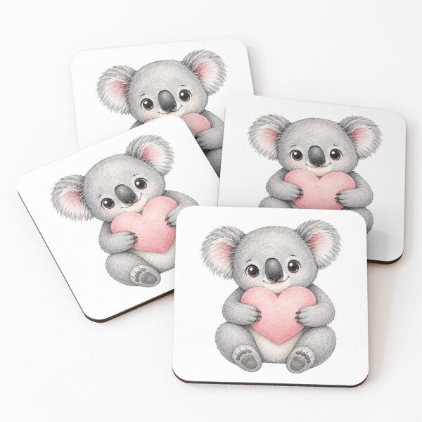 Item preview, Koala Hugging Pink Heart designed and sold by Passionread.