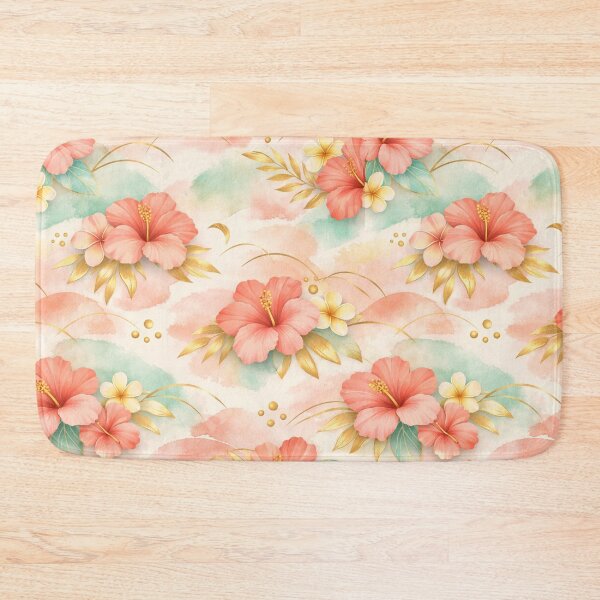 Item preview, Coral Hibiscus Tropical Floral Pattern designed and sold by Ve state official.