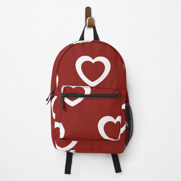 Item preview, White And Bold Red Cute Hearts Aesthetic Geometric Pattern designed and sold by LibertyHub.