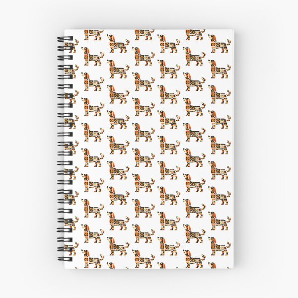 Item preview, Geometric Folk Art Dog - Colorful Abstract Floral Puppy Illustration designed and sold by myforestfog.