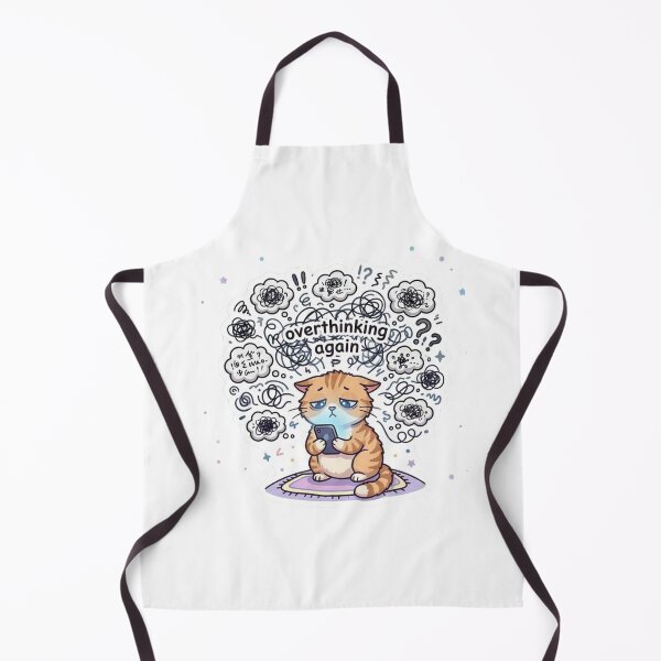 Item preview, Overthinking Again – Tired Cat Sticker designed and sold by Elviqus Shop.