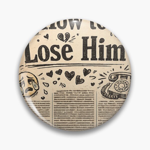 Item preview, How to Lose Him Vintage Newspaper Print | Retro Zine Aesthetic Art designed and sold by reeeezcreates.