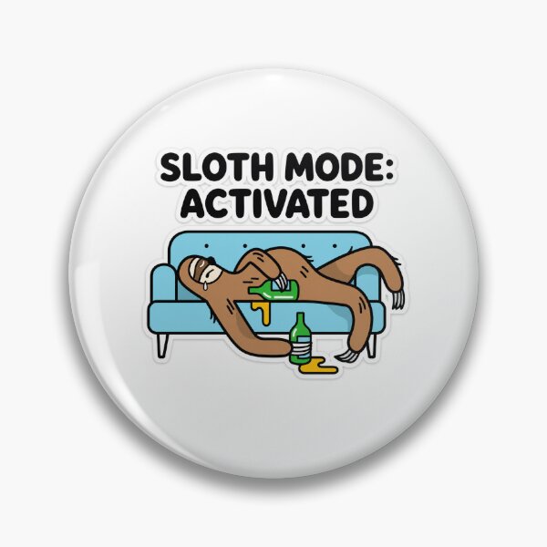 Item preview, Funny Sloth Mode Activated - Lazy Sloth Sleeping on Sofa with Beer designed and sold by Atlant11.