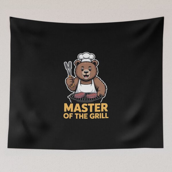 Item preview, Funny Grill Bear – Master Of The Grill Motif designed and sold by titanosdesign.