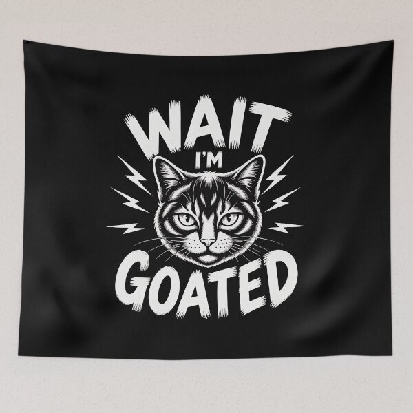 Item preview, Wait I'm GOATED Cat Lightning Graphic Tee designed and sold by StranHabesre51.
