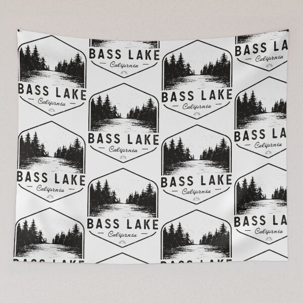 Item preview, Bass Lake California Vintage Forest Cabin Nature Outdoor designed and sold by KAWKAW-DRHM.