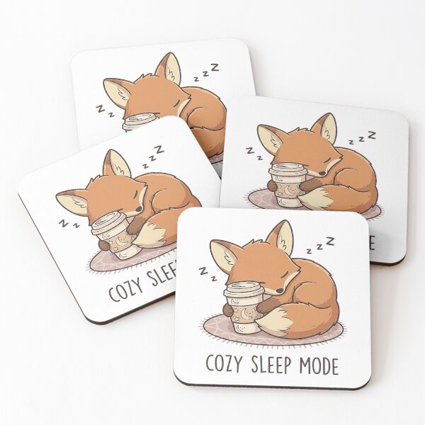 Item preview, Cozy Sleep Mode Fox Kawaii Coffee Cottagecore Cute Gift designed and sold by CrystalMineArts.