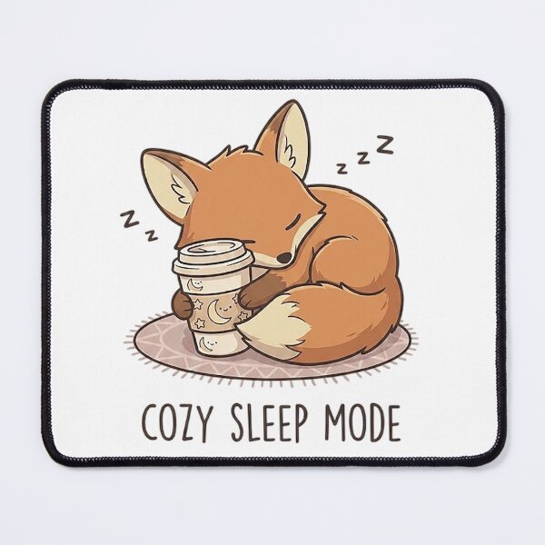 Item preview, Cozy Sleep Mode Fox Kawaii Coffee Cottagecore Cute Gift designed and sold by CrystalMineArts.