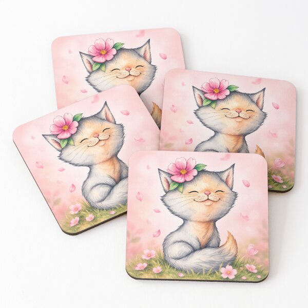 Item preview, Kittens in a meadow designed and sold by sweta_r.art.