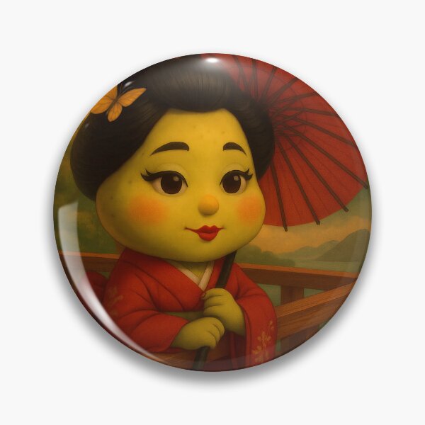 Item preview, La Pera Espera — Divertida geisha española de pera designed and sold by Olha Kara Art.